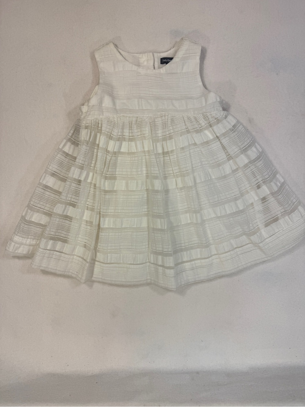 GAP White Sleeveless Layered Party Dress for Girls